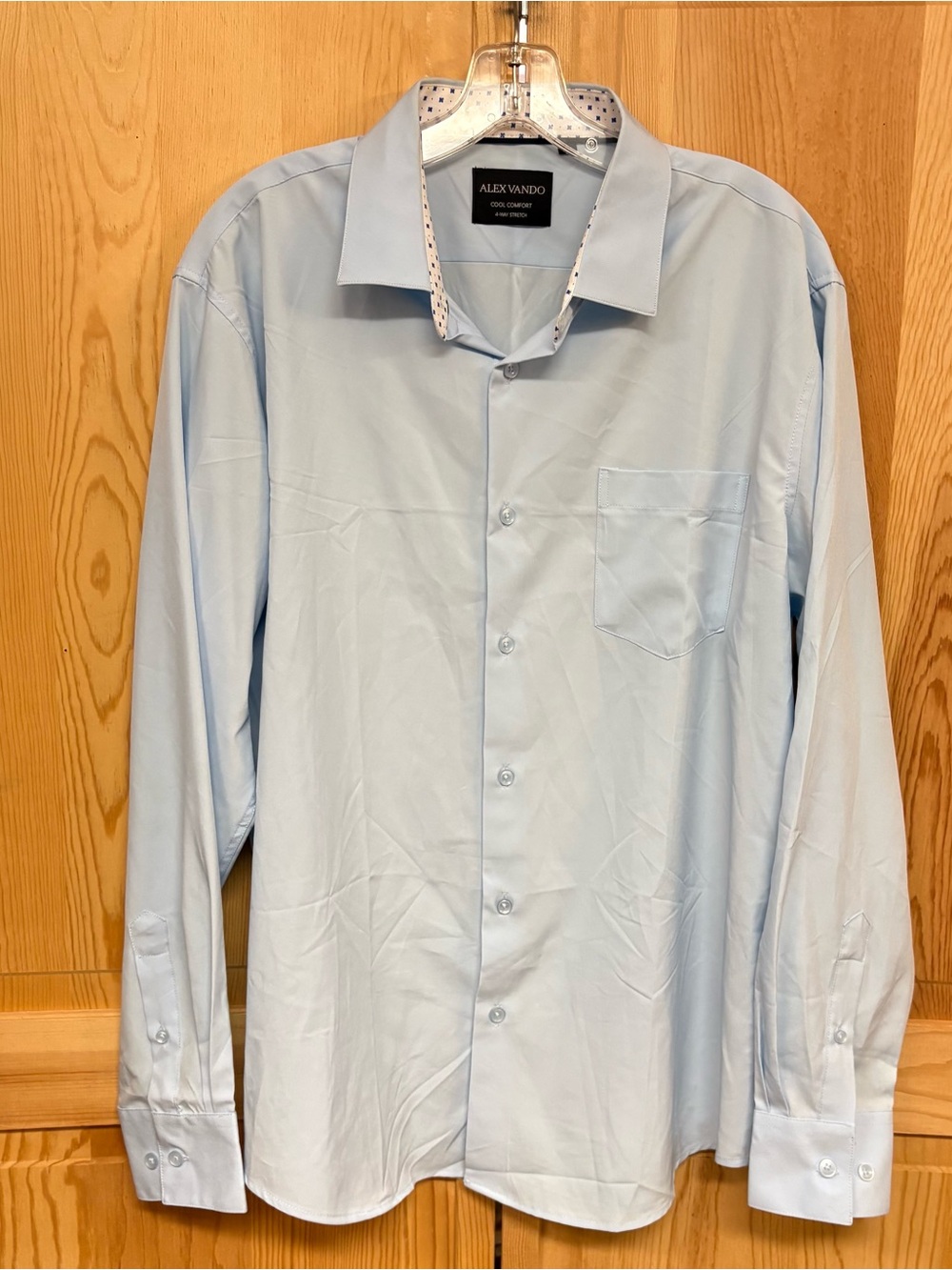 Alex Vando Men's Dress Shirt in Light Blue